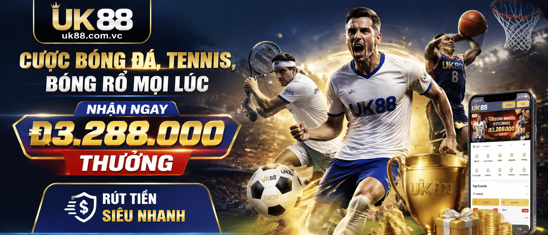 Không gian thể thao UK88 với nhịp trận và nội dung nổi bật