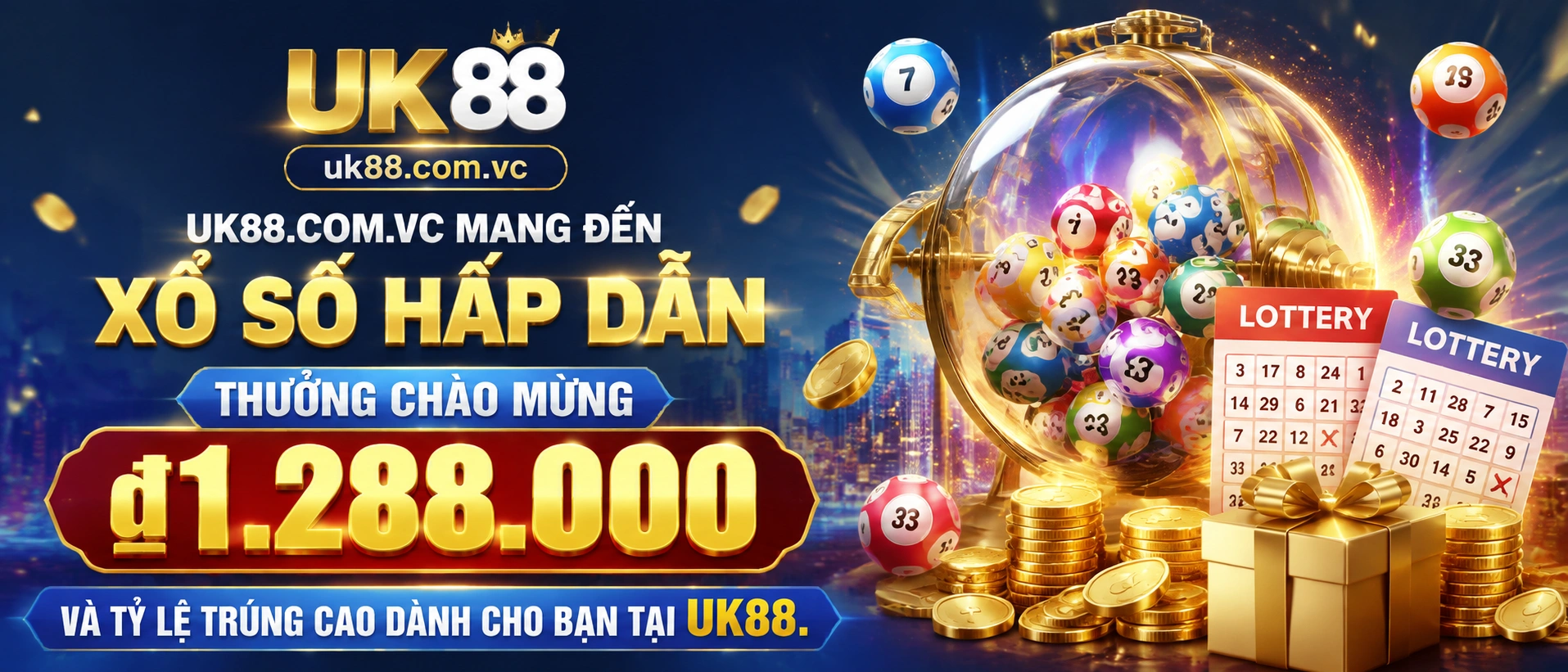 Khu vực tra cứu thống kê xổ số và khuyến mãi trên UK88